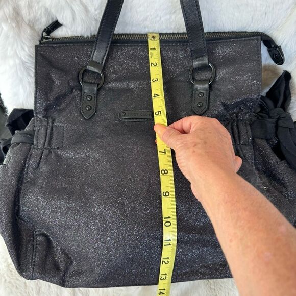 JUICY COUTURE Y2K Black Glitter Tote Shoulder Bag - Picture 10 of 11